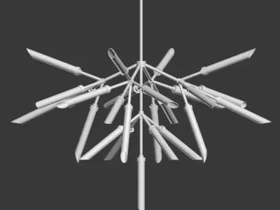 Spur Pendant Chandelier loftconcept 3D model