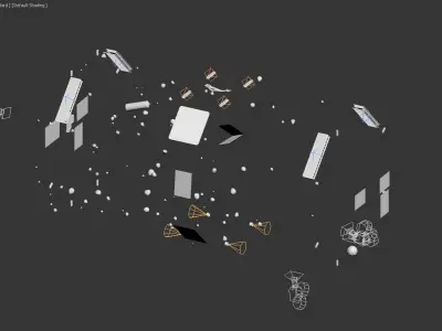 sci fi asset corridor 3D model