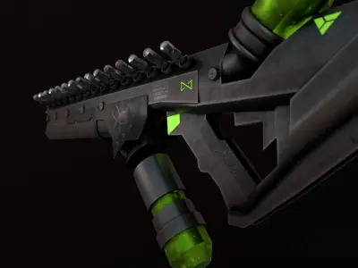 Sci-Fi Weapon - Hard Ops Low-poly 3D model