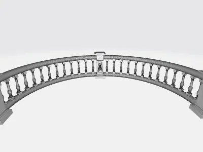 Curved Balustrade 3D print model
