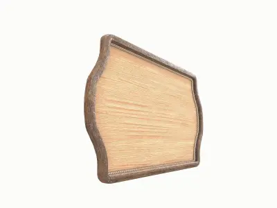 Wall signboard A Low-poly 3D model