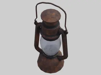 Oil Lamp 1E Low-poly 3D model