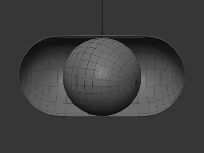 Moonlight Pendant Lamp Horizontal 3D model