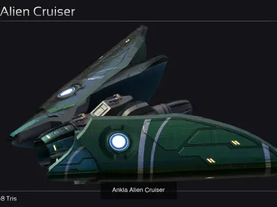 Ankla Alien Spaceship Collection 3D Model Pack