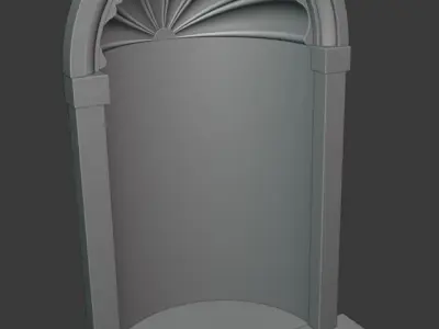 WoodCarving Niche - 3d model for CNC - NicheCFC01 3D model