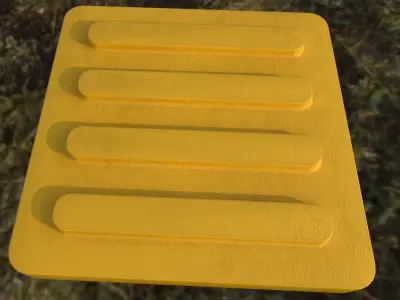 Tactile Pavement Low-poly 3D model