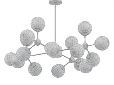loft black chandelier 3D model