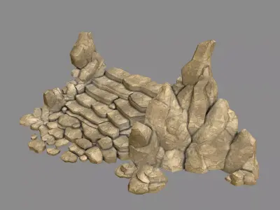 Capital - Garden - Rockery 04 3D model