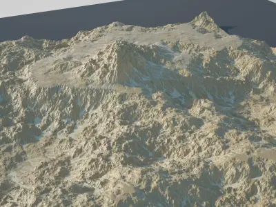 Rocky Desert Terrain 3D model