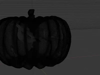 3D maleficent halloween pumpkin 3D model
