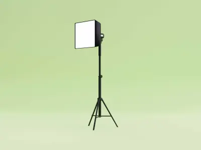 Softbox Studio Light Low-poly 3D model