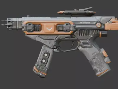 Modular Sci-Fi Tactical Multi-Tool 3D Model Low-poly 3D model