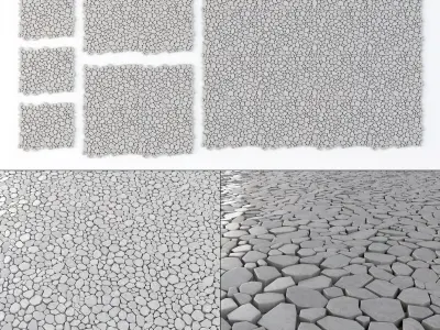Paving tile concrete  Ngon n1 3D model