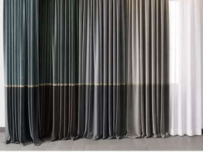 Hadi curtains 92 Low-poly 3D model