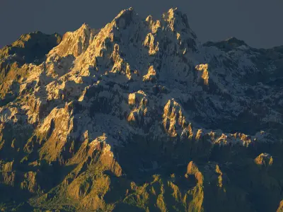 Hero mountain Low-poly 3D model