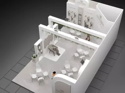 5-Modern Exhibition Booth 10x6m - 3ds Max - Corona Renderer Low-poly 3D model