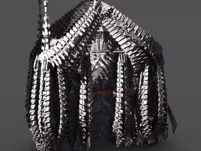 Horror Dark Spine Cathedral 1 3D model