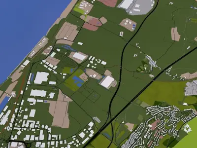 Bristol City of UK Low-poly 3D model