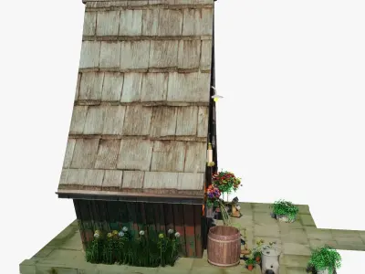 Fancy Hut Low-poly 3D model