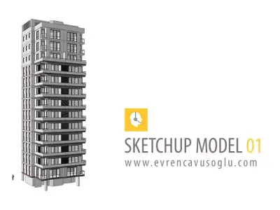 Sketchup Apartments 01 3D model