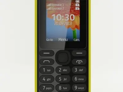Nokia 108 Dual SIM Yellow 3D model