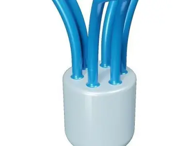 Cartoon CFL Bulb Low-poly 3D model