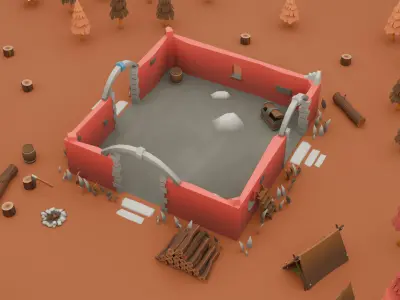 Stylized Environment Pack Low-poly 3D model