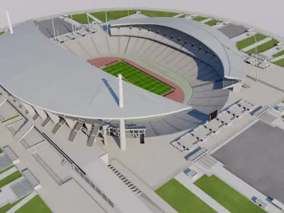 Ataturk Olympic Stadium - Istanbul - Turkey 3D model