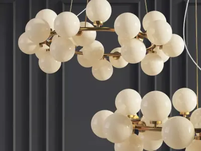 Chandelier Inflora 25 plafonds by Atelier Areti  3D model