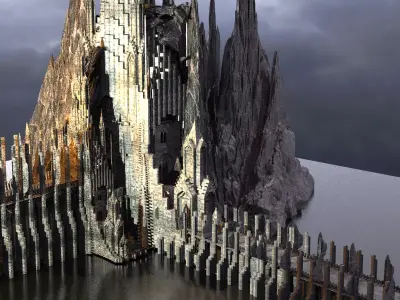 Ireland observation Dark Tower Bridges 2 3D model