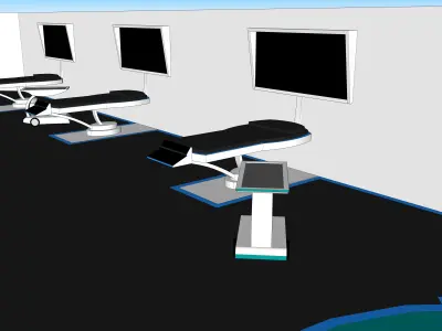 Sickbay floor plan of room 3D model