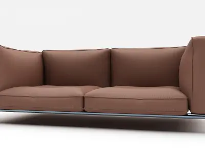 Continental-Sofa leather sofa Free 3D model