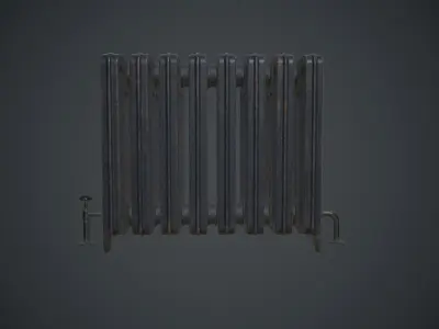 Old Radiator Low-poly 3D model