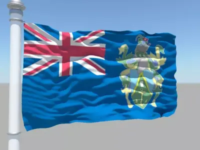Pitcairn flag 3D model
