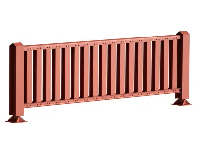 Metal fencing fence 3D model