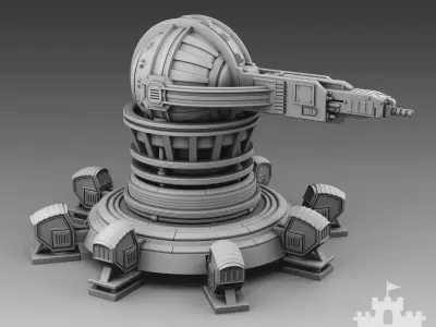 Martian turret 3D print model