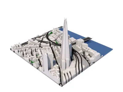 London city tile Level 2 block TQ3280 South East 3D model