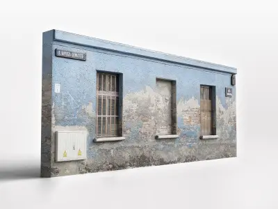 Abandoned Old House-Building Asset Low-poly 3D model