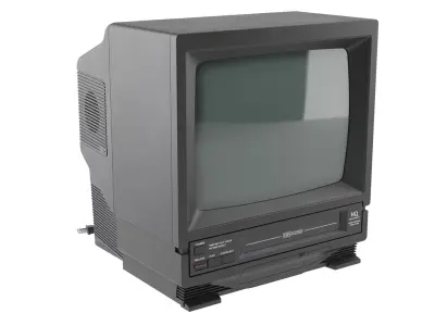  Retro CRT TV With VHS System 