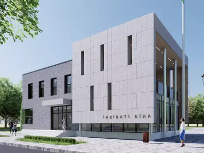 public building Low-poly 3D model