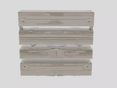 Wooden Barricade Terrain for 3D print 3D model
