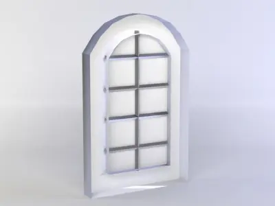 Window metal pole Low-poly 3D model