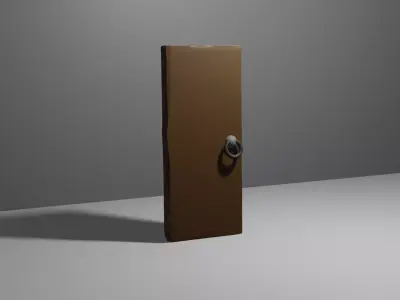 Medieval door Free low-poly 3D model