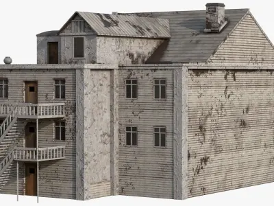 Detailed 4K Old House 3D model