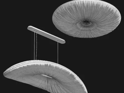 Lamps with folds Aqua light - 2 models 3D model