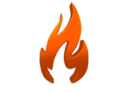 Fire Symbol v3 010 Low-poly 3D model