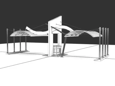 Fence and Gate 03 3D model