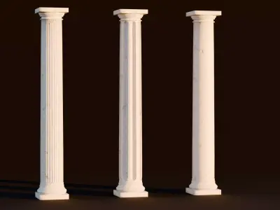 Classical Column Scenery Collection Low-poly 3D model