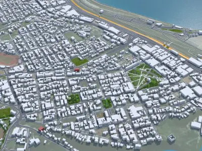 Port Elizabeth South Africa 40km Low-poly 3D model