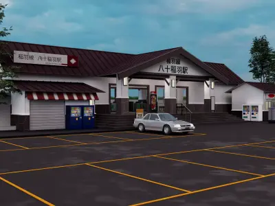 Japan Train Station 3D model